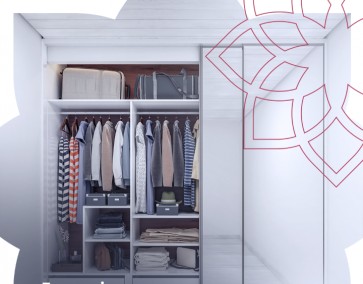 Economize espaço com portas de correr.